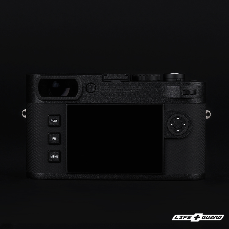 LIFE+GUARD 相機貼膜安裝示意，適用 Leica M EV1