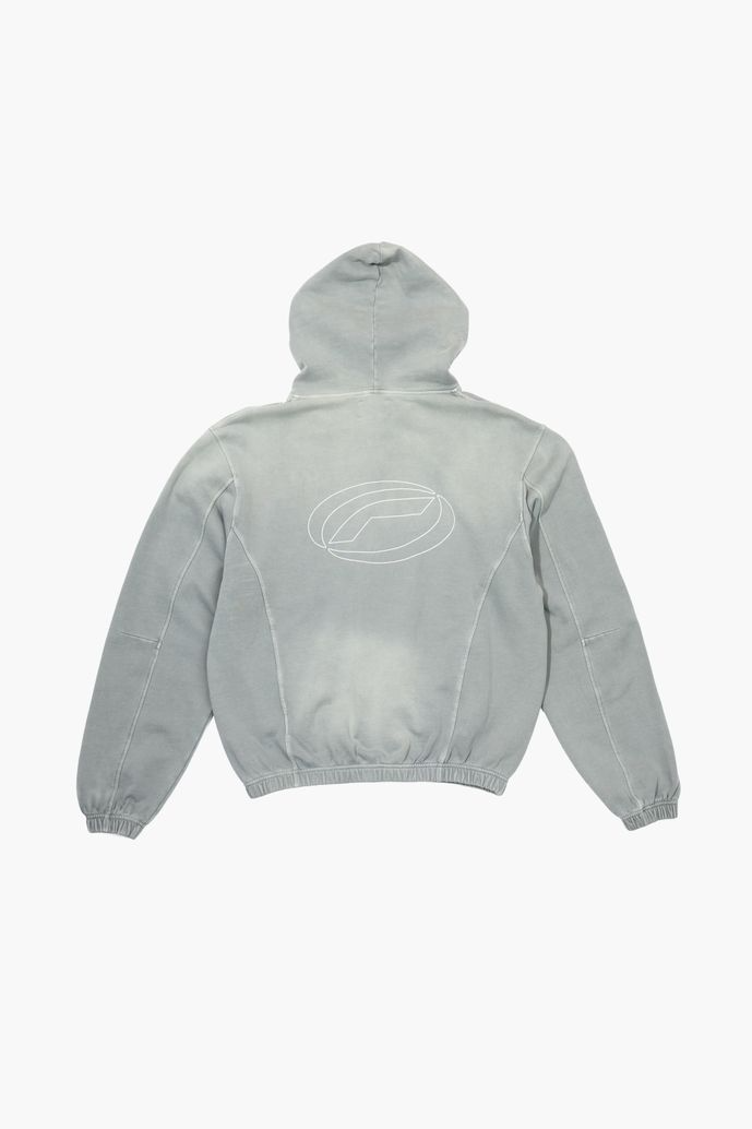 Optimistic Runners｜Baumwolle hoodie "Washed Light-grey"