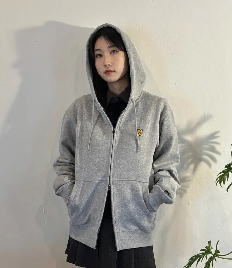 【OWN】Wacky Willy 連帽外套 棉質 經典 刺繡 胸前LOGO 小黃人 不分男女 淺灰色