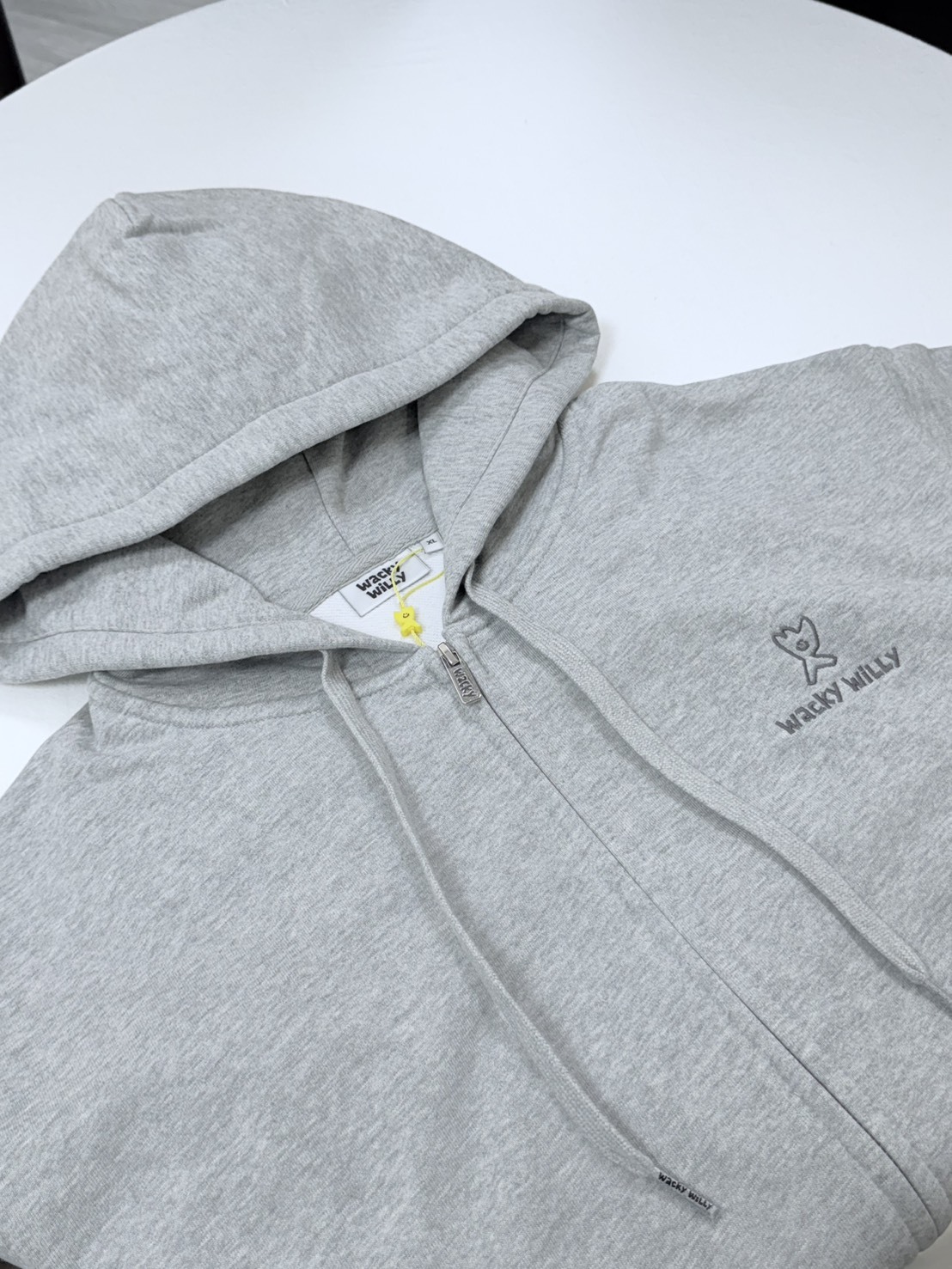 【OWN】Wacky Willy 連帽外套 棉質 經典 刺繡 胸前LOGO 小黃人 不分男女 灰色