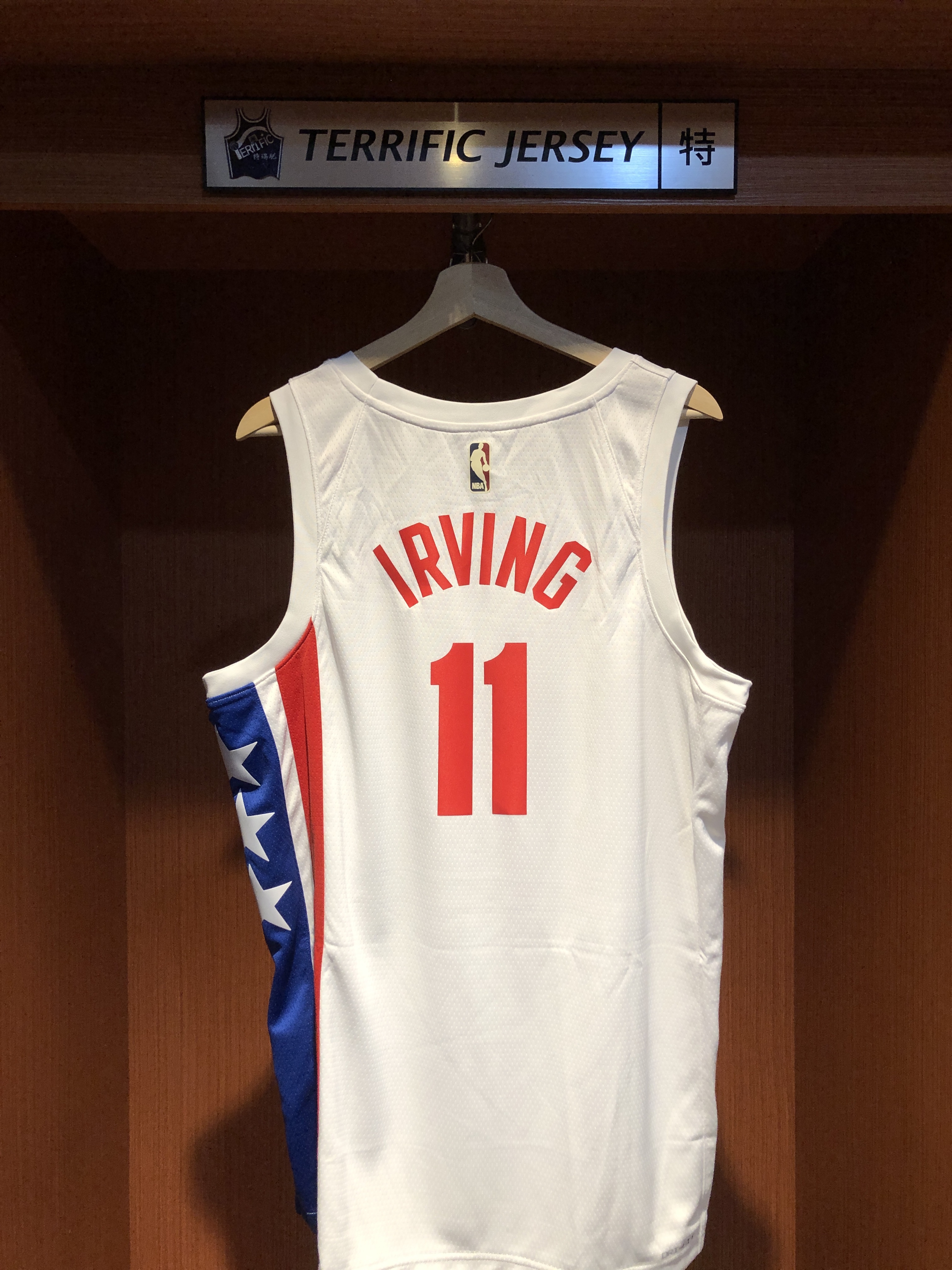 NBA球衣 Kyrie Irving 布魯克林籃網復古白 HWC Nike Swingman 球迷版 熱轉印 全新