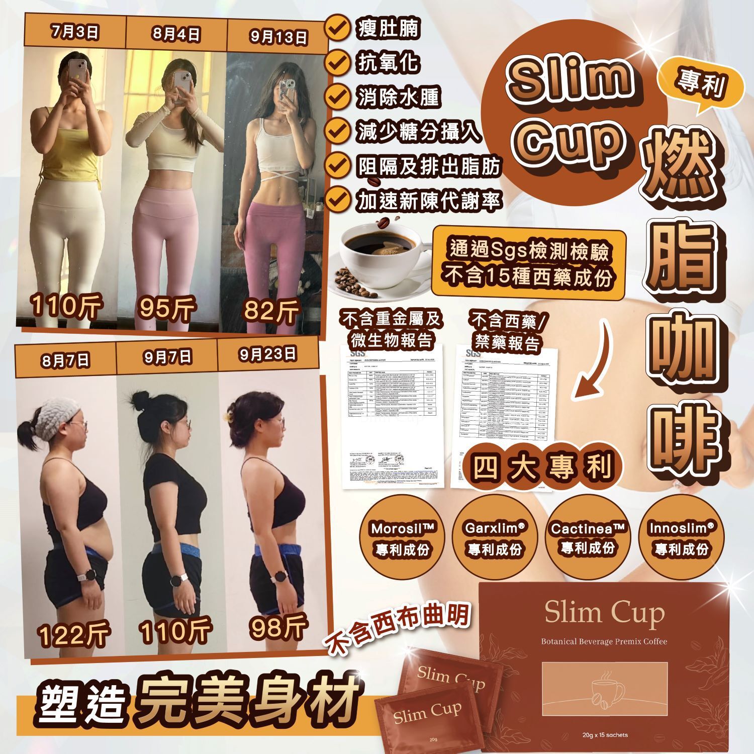 Slim Cup 阿拉比卡暴廋燃脂專利咖啡[#SQ25111702]