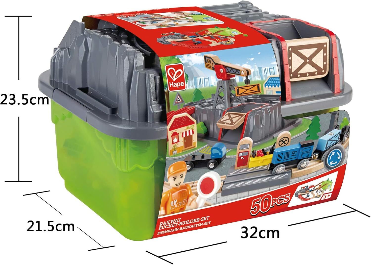Hape Railway Bucket Builder Set, E3764