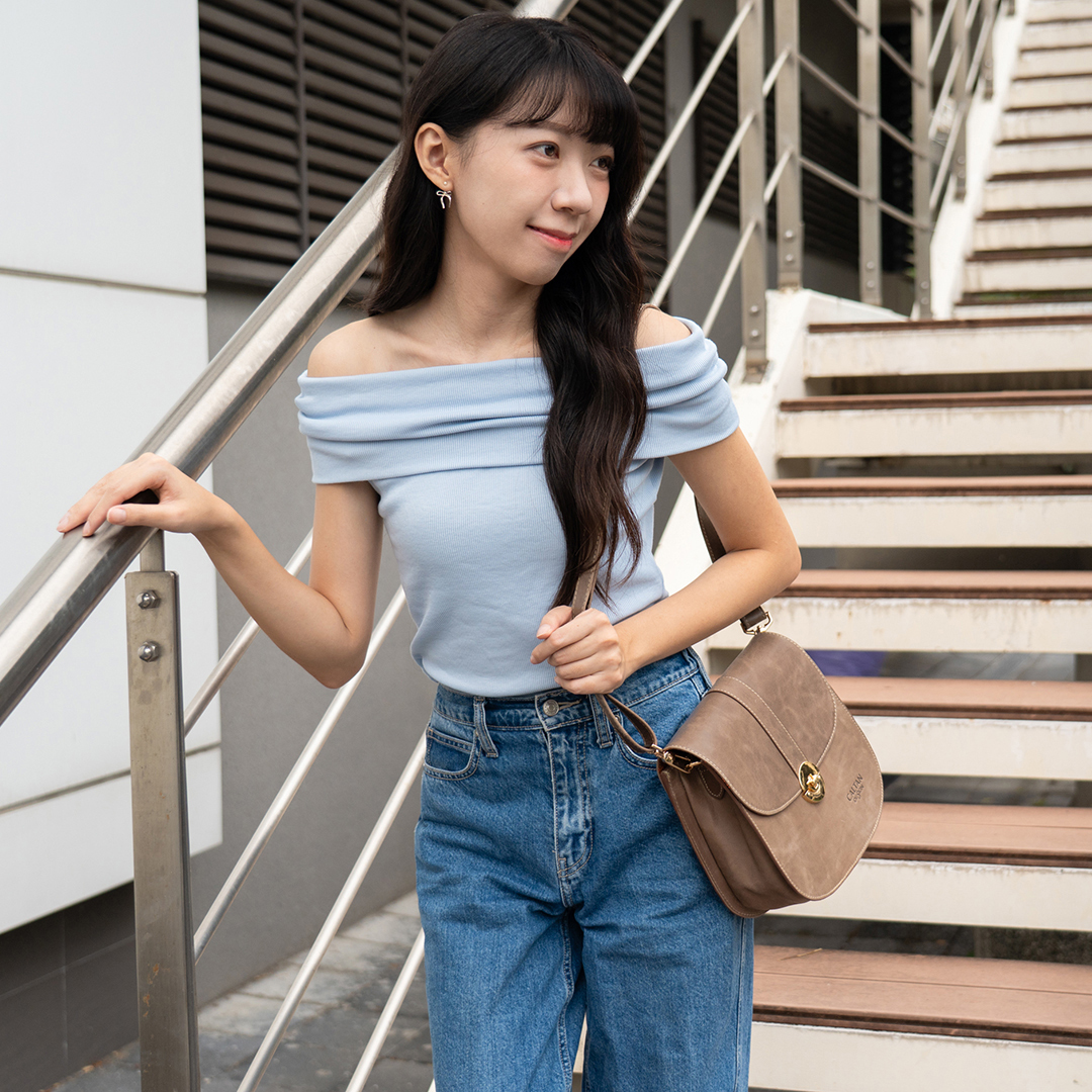 游牧印記真皮萬用馬鞍包(中) - 5554(兩色)