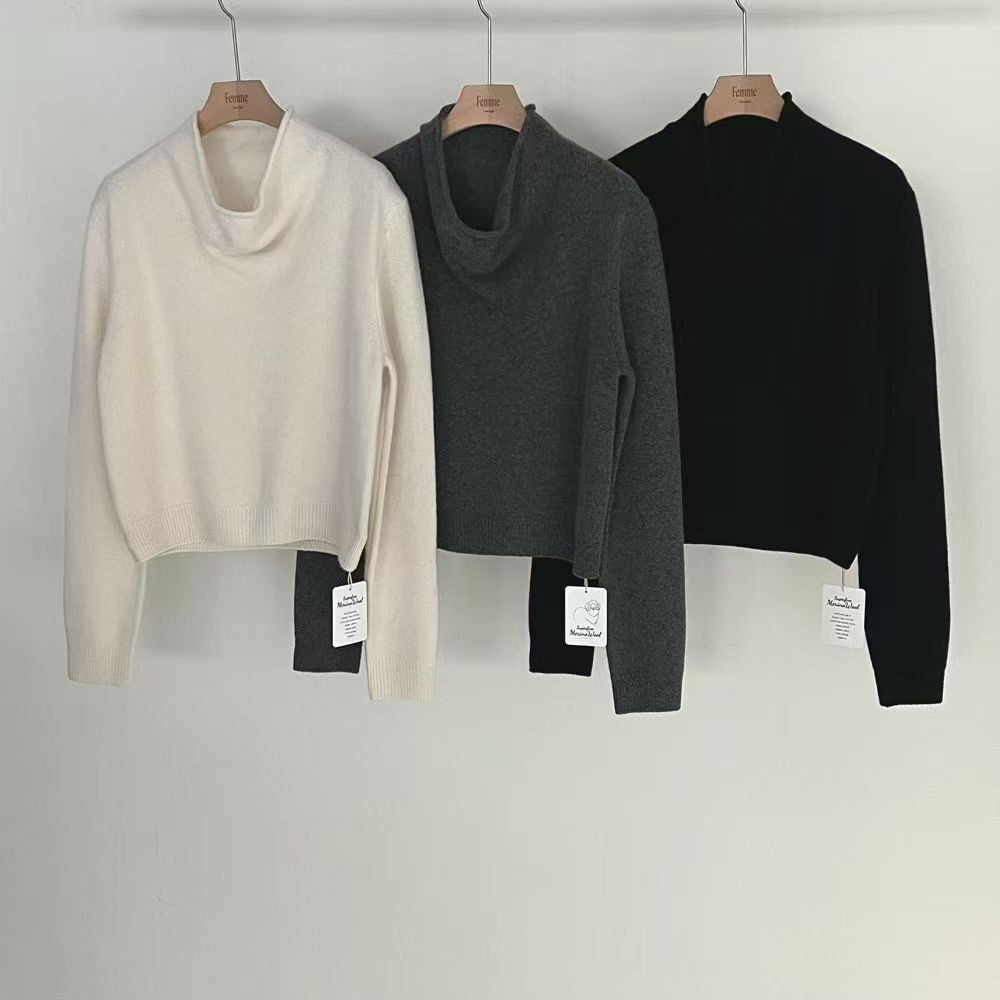 LF5224 法式優雅高領羊年毛衣