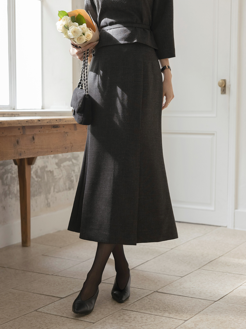 [現貨] Marcia 側開衩魚尾套裝長裙 [ 2色 / S,M ]