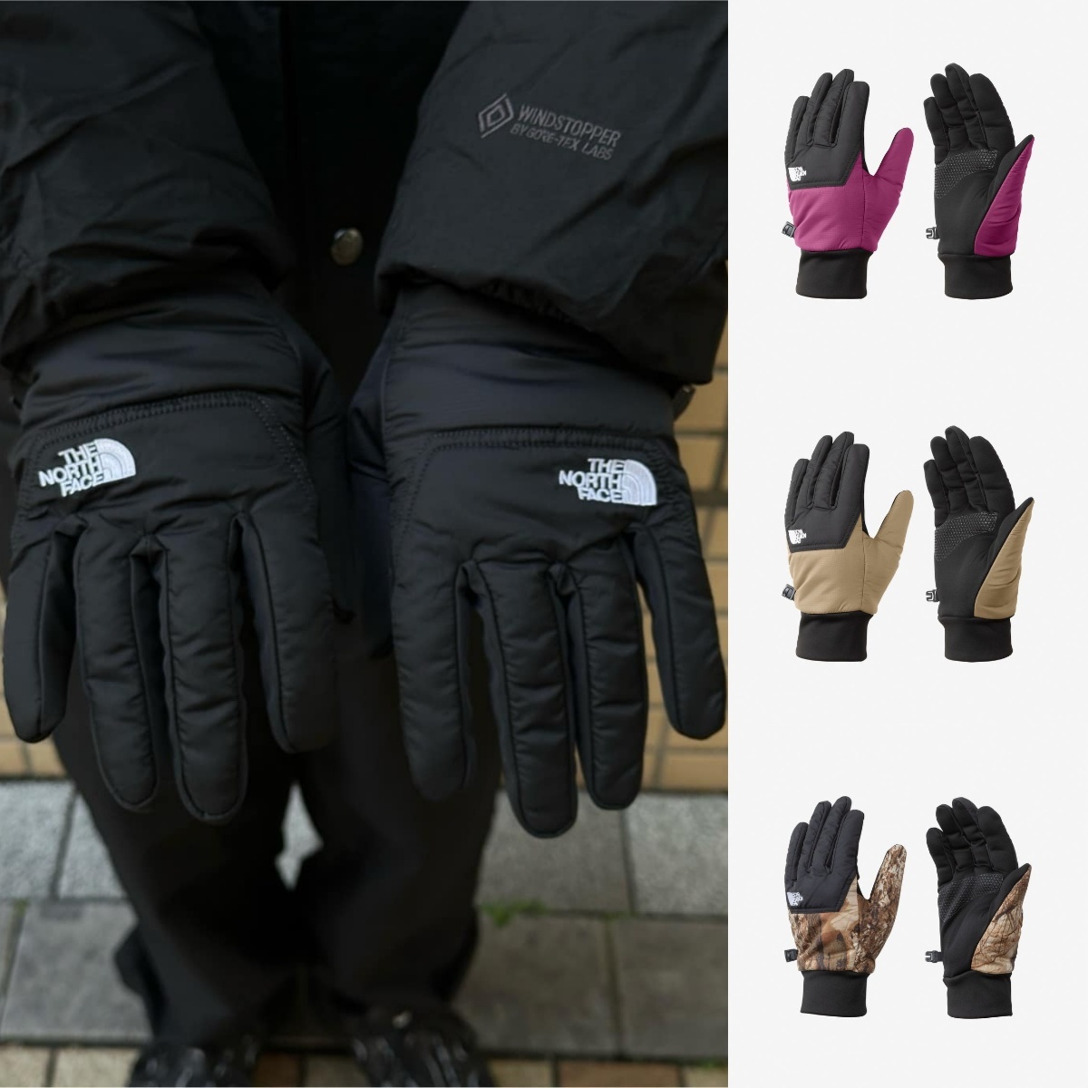 預購┃日本 TNF Nuptse E-Tip Gloves 防潑水 保暖 搖粒絨 可觸控手機 手套