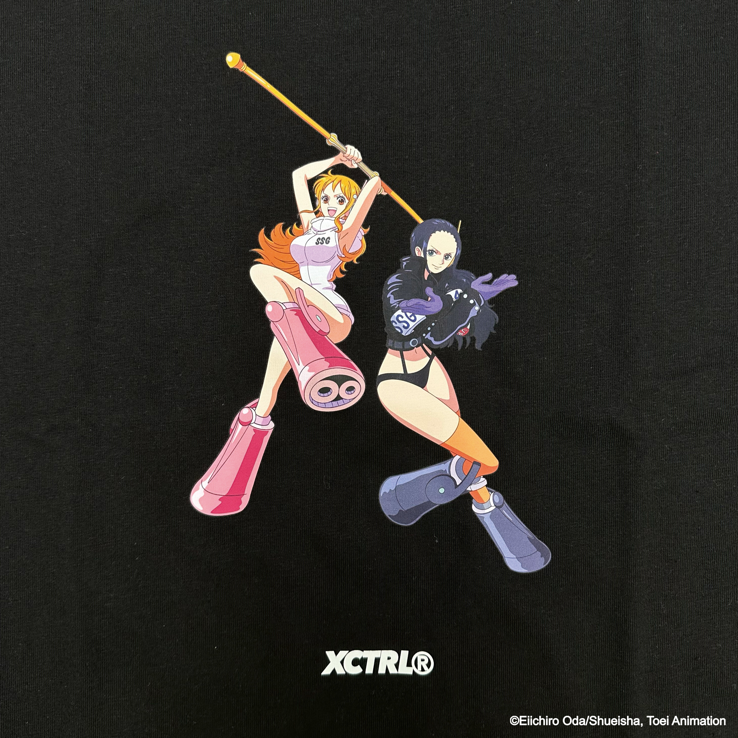 XCTRL® x 航海王 娜美&羅賓寬版短T-黑