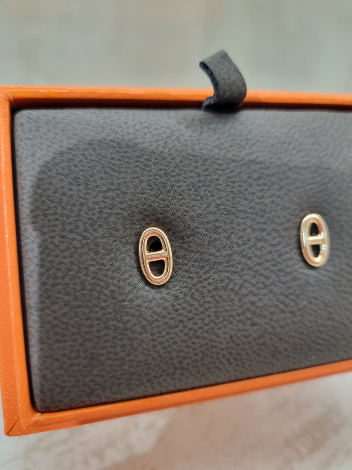 Hermes 18k Rose Gold FARANDOLE Stud Earrings 豬鼻耳環 18k玫瑰金 耳針 耳釘款