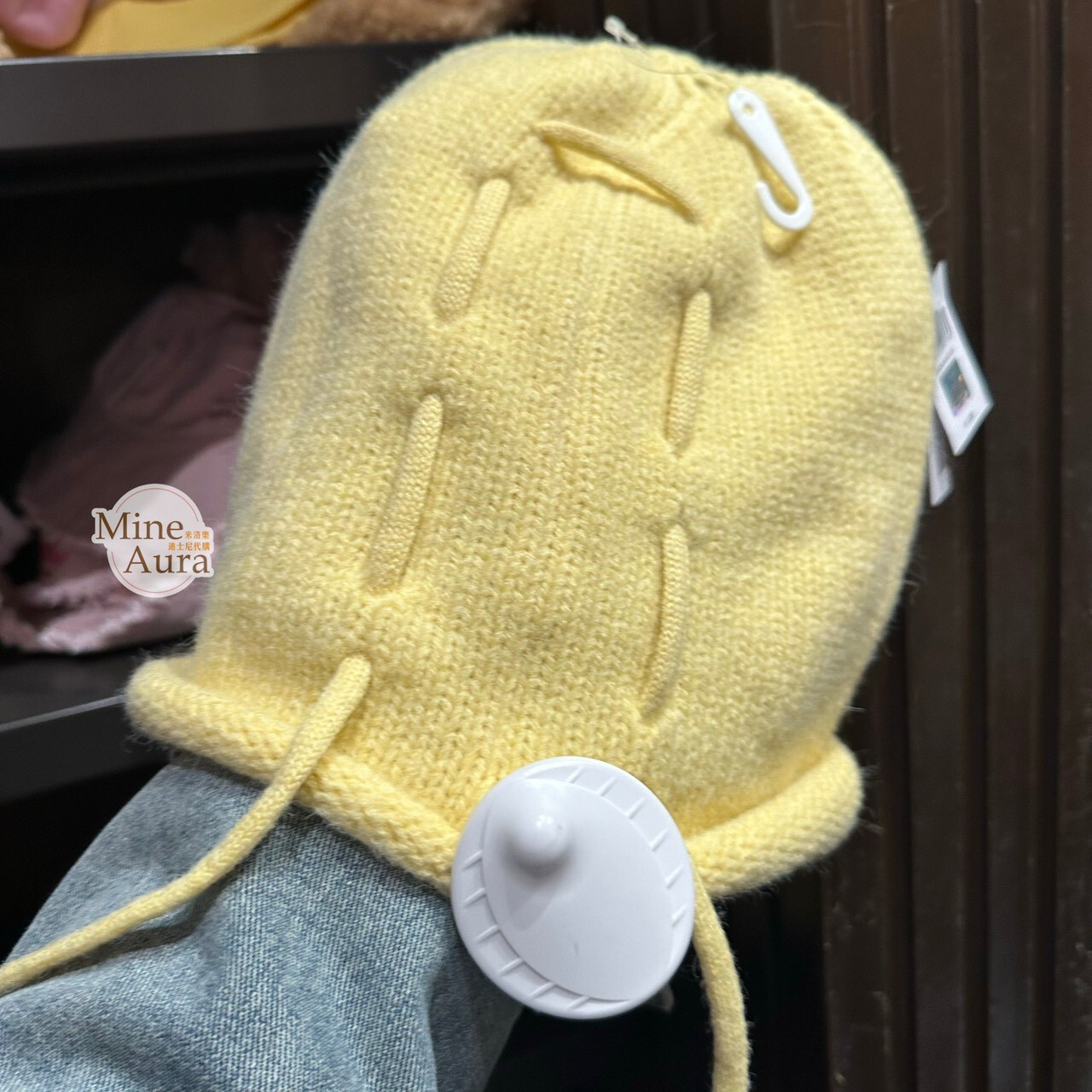 可琦安 餅乾 CookieAnn 大頭圖案 黃色 針織 毛線 毛帽 帽子 -上海迪士尼樂園