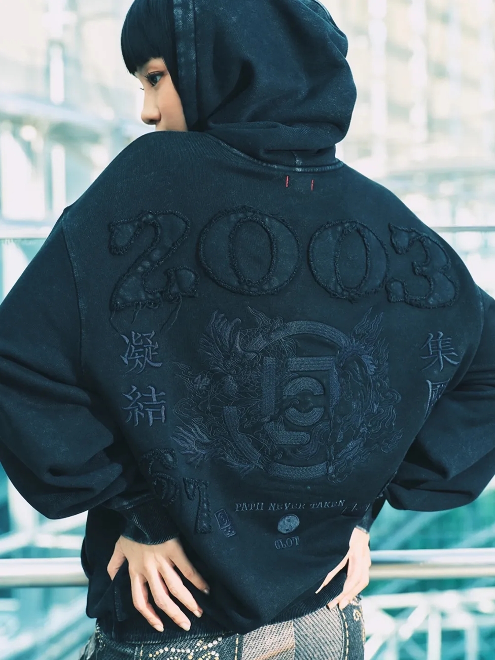 陳冠希 CLOT FW25 2003 凝結集團 中國元素 仿舊 黑色 骰子 連帽外套