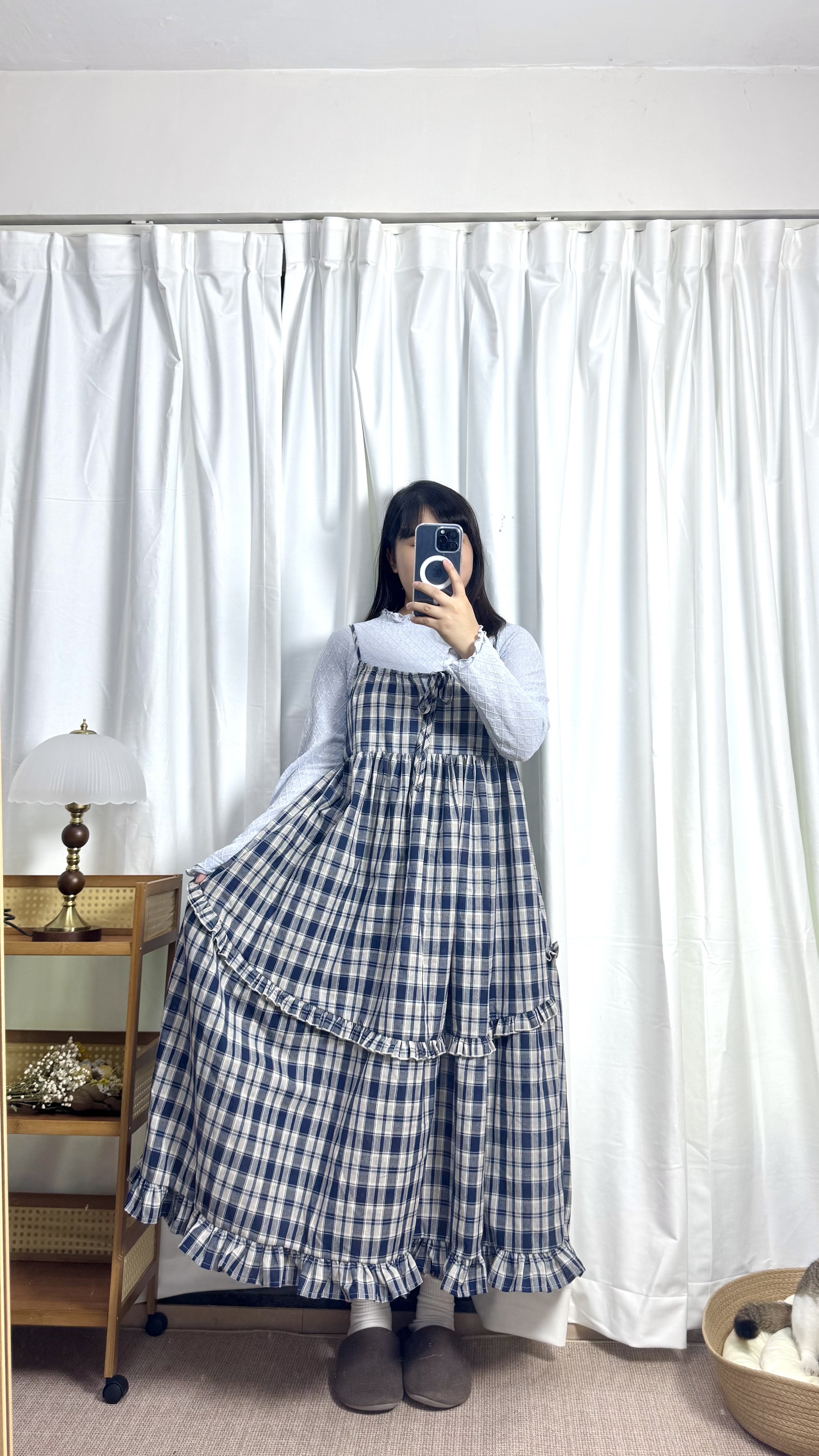 綁帶Ruffle 格仔OPS