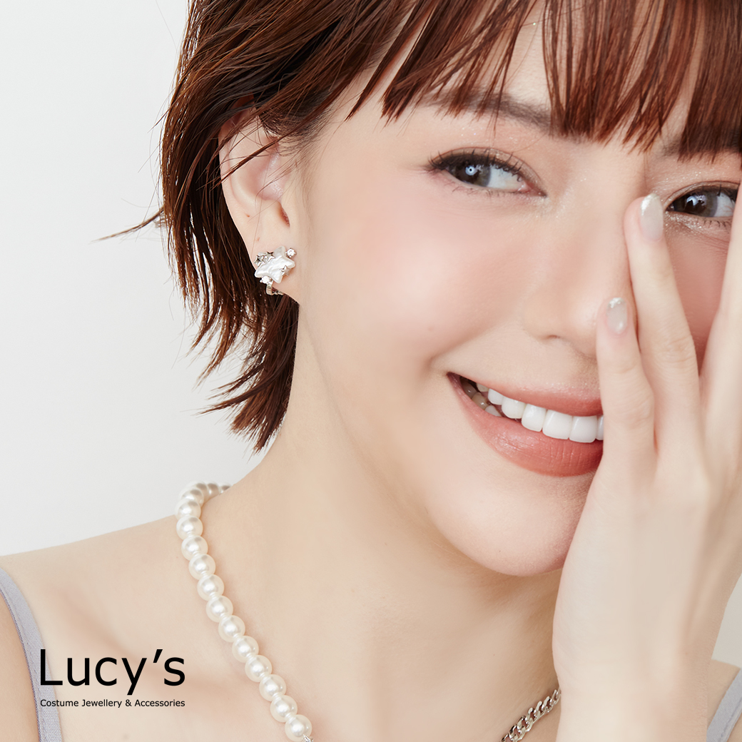 貼星 夾式耳環 (125645)