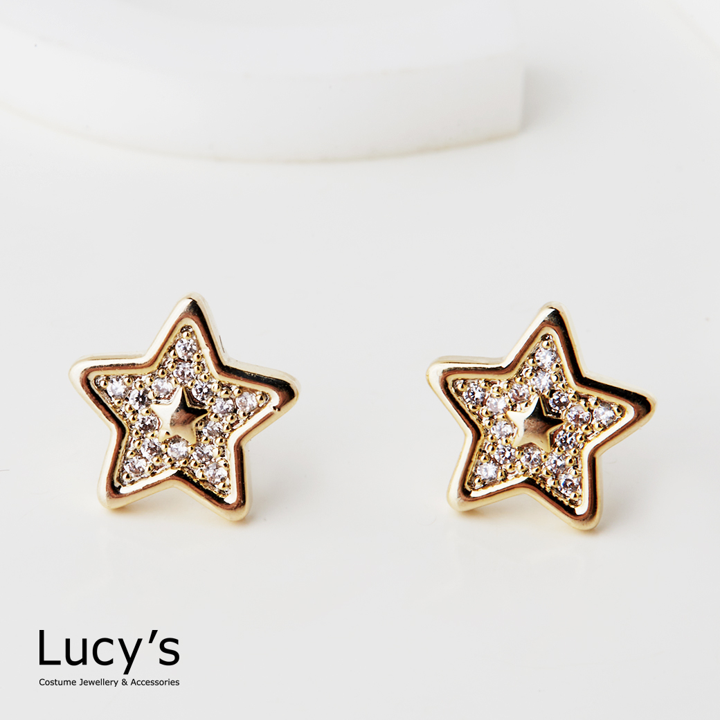 閃亮星星 耳環 (三色) (126287/126288/126289)