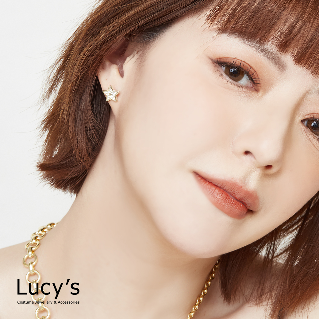 閃亮星星 耳環 (三色) (126287/126288/126289)