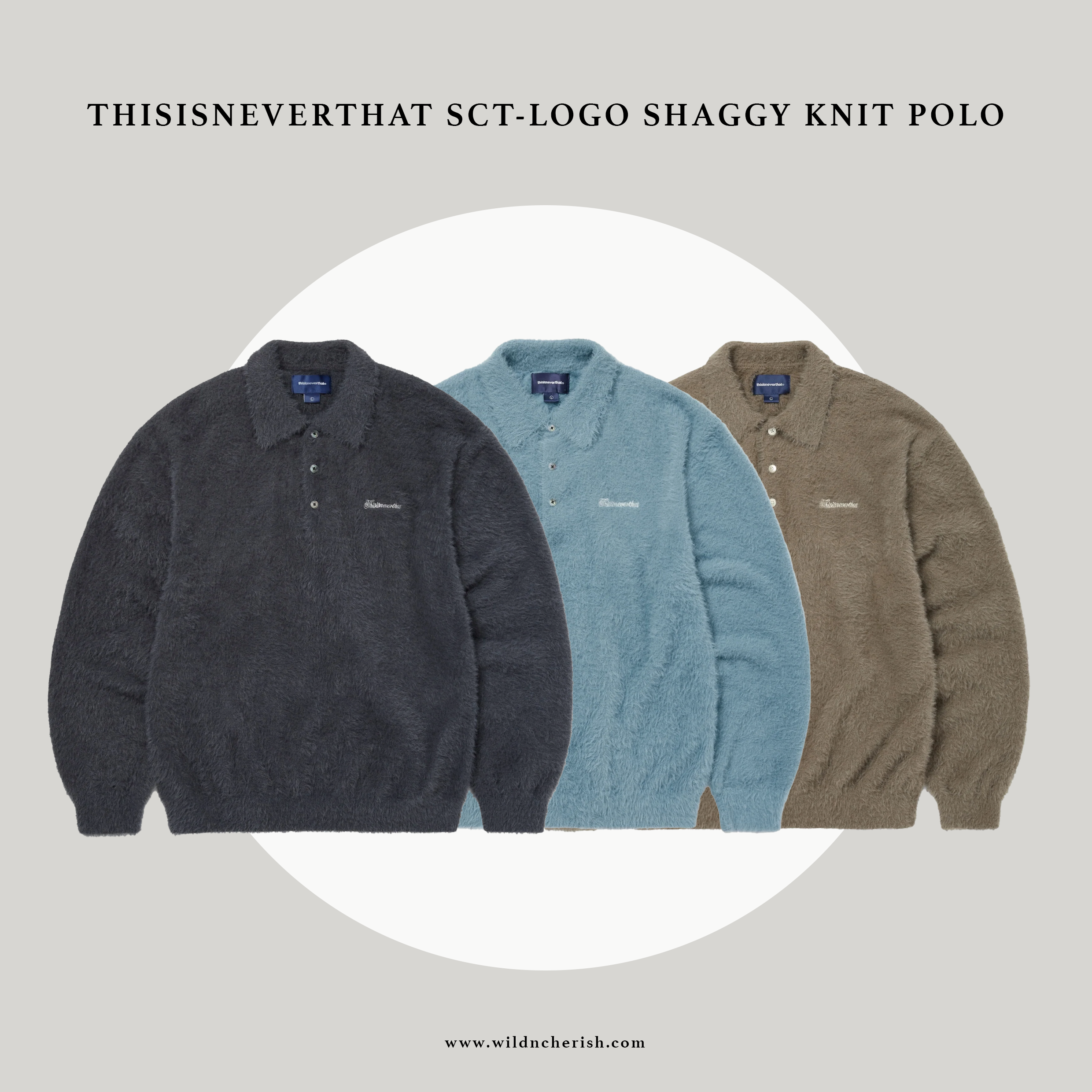 預訂 | Thisisneverthat SCT-Logo Shaggy Knit Polo