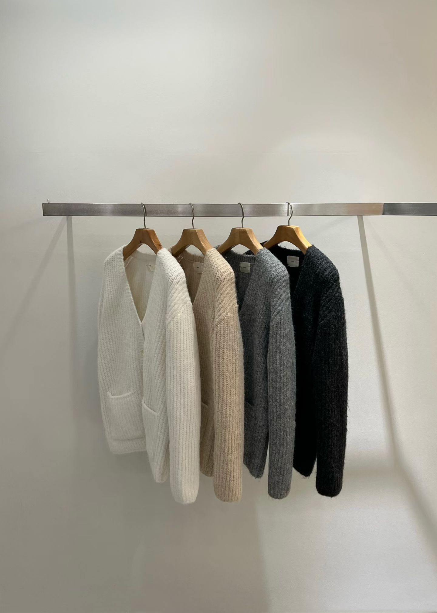 TT5213 口袋坑紋針織開胸衫