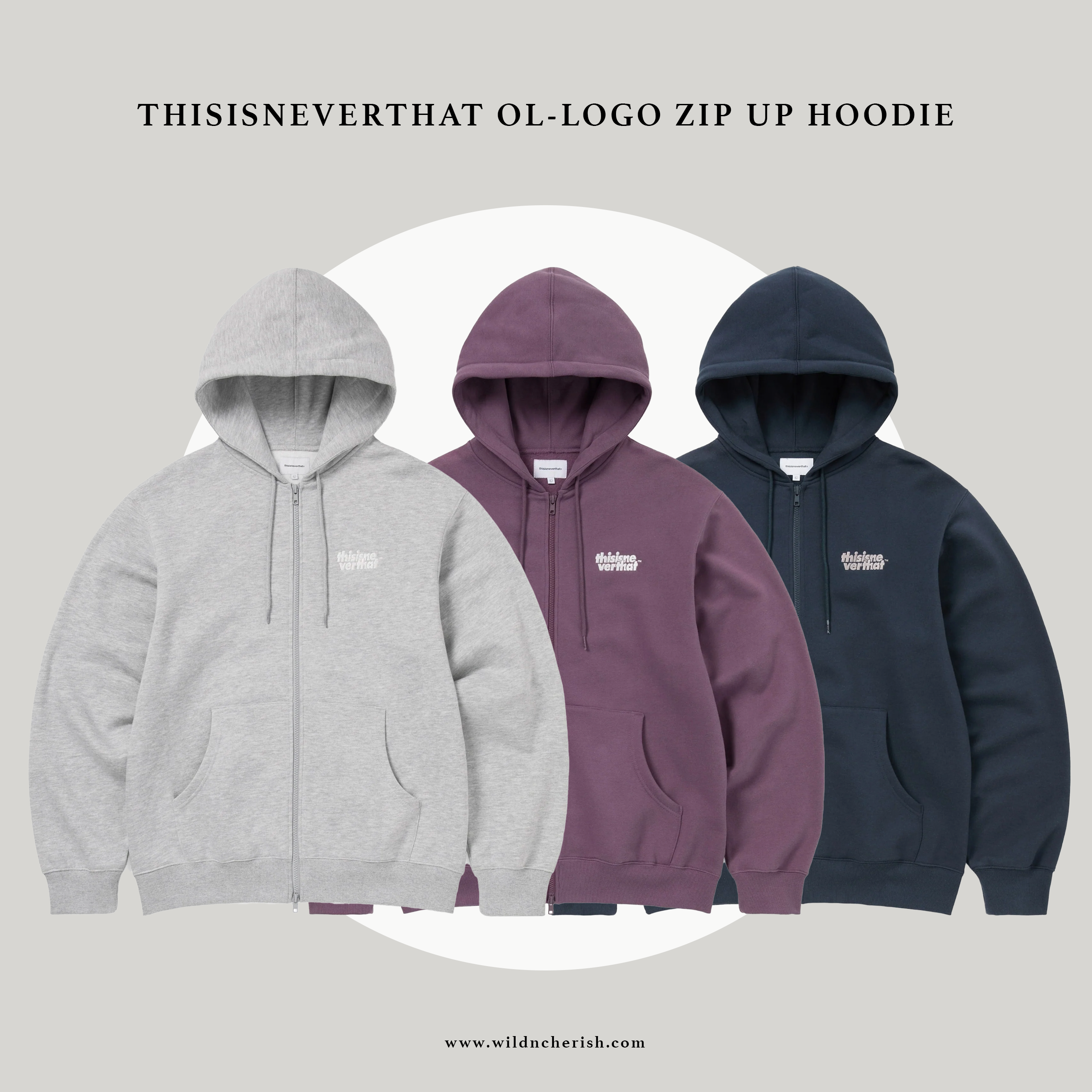 預訂 | Thisisneverthat OL-Logo Zip Up Hoodie