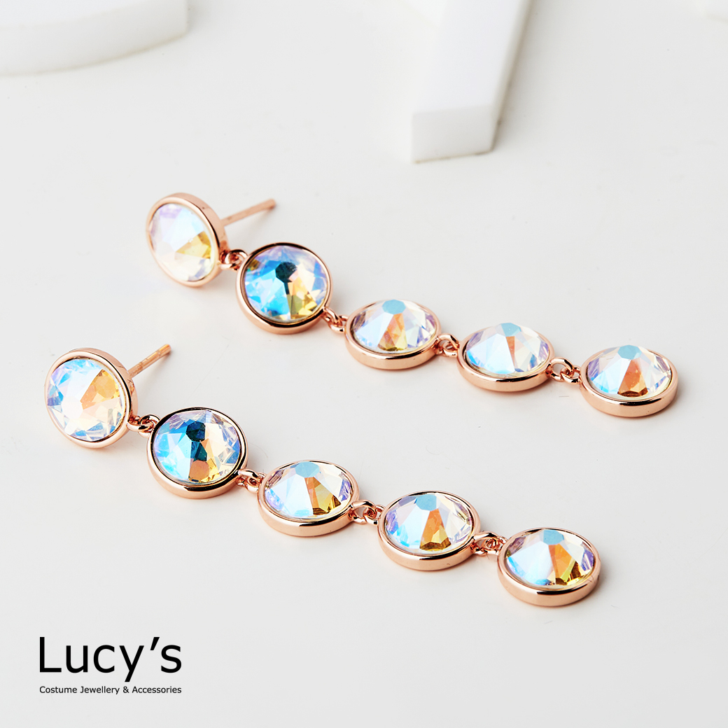 晶漾光點 耳環 (九色) (125594-125602)