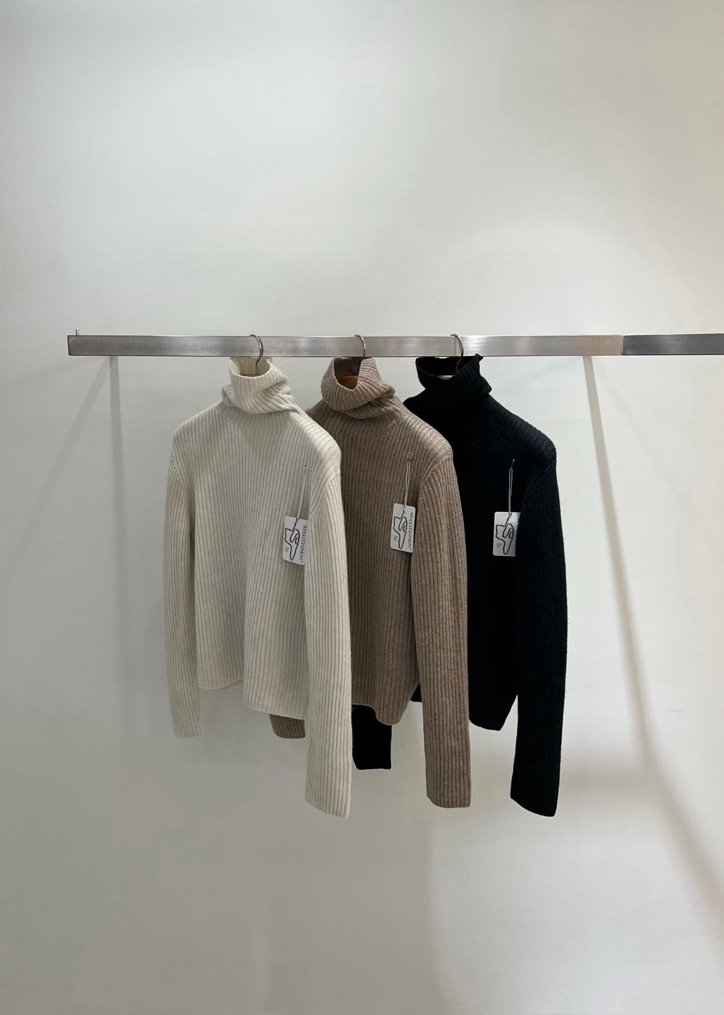 TT5219 粗花呢羅紋高領針織衫