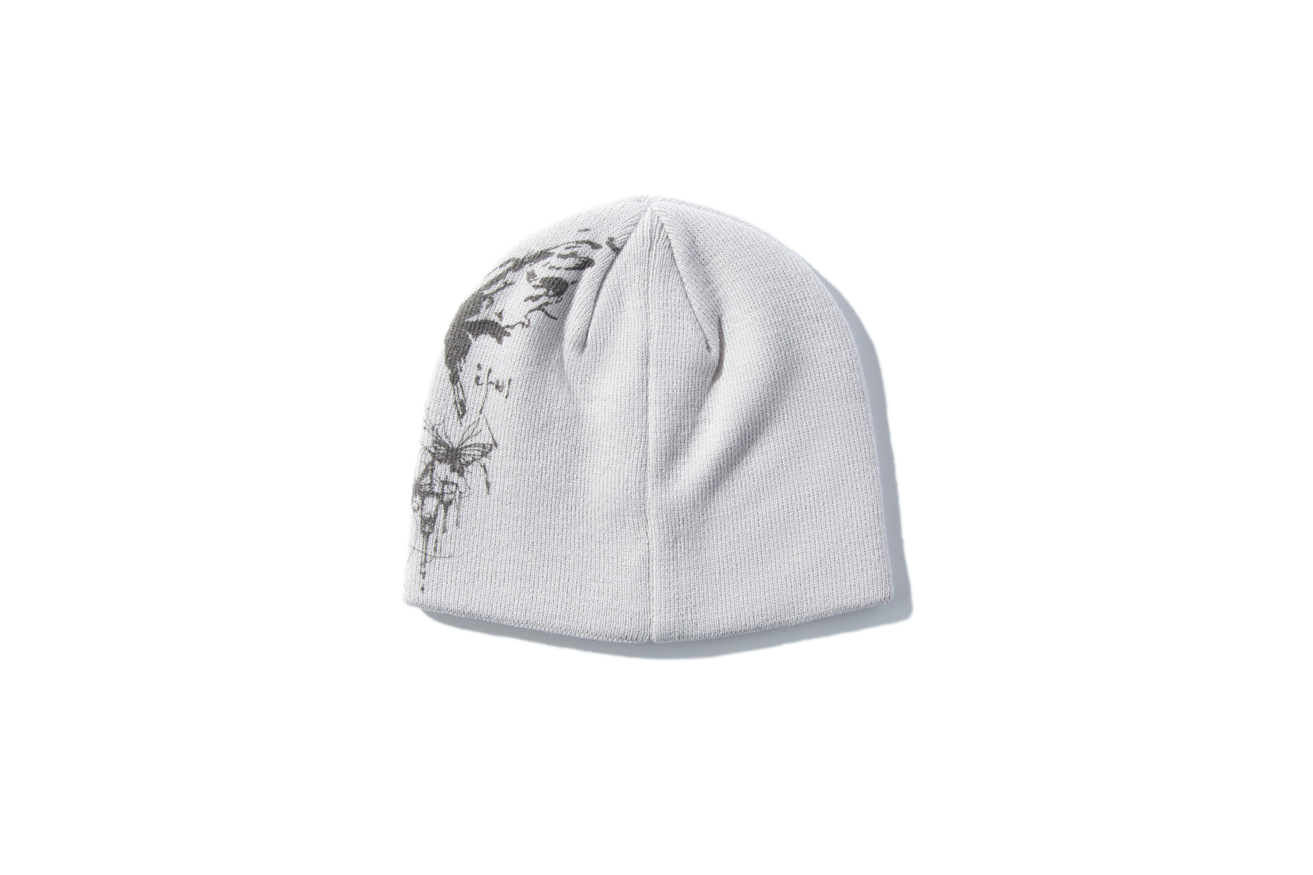 REMIX "Drunk Butterfly Woven Knitted Beanie" (Gray)
