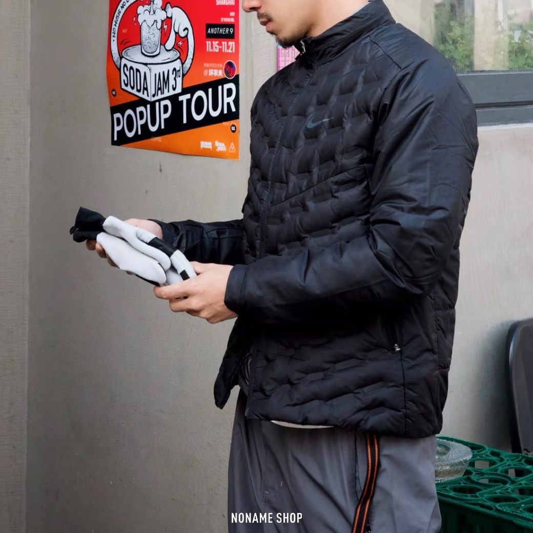 NIKE THERMA-FIT ADV 羽絨 裁片 隔水 運動 跑步 外套 (男款)