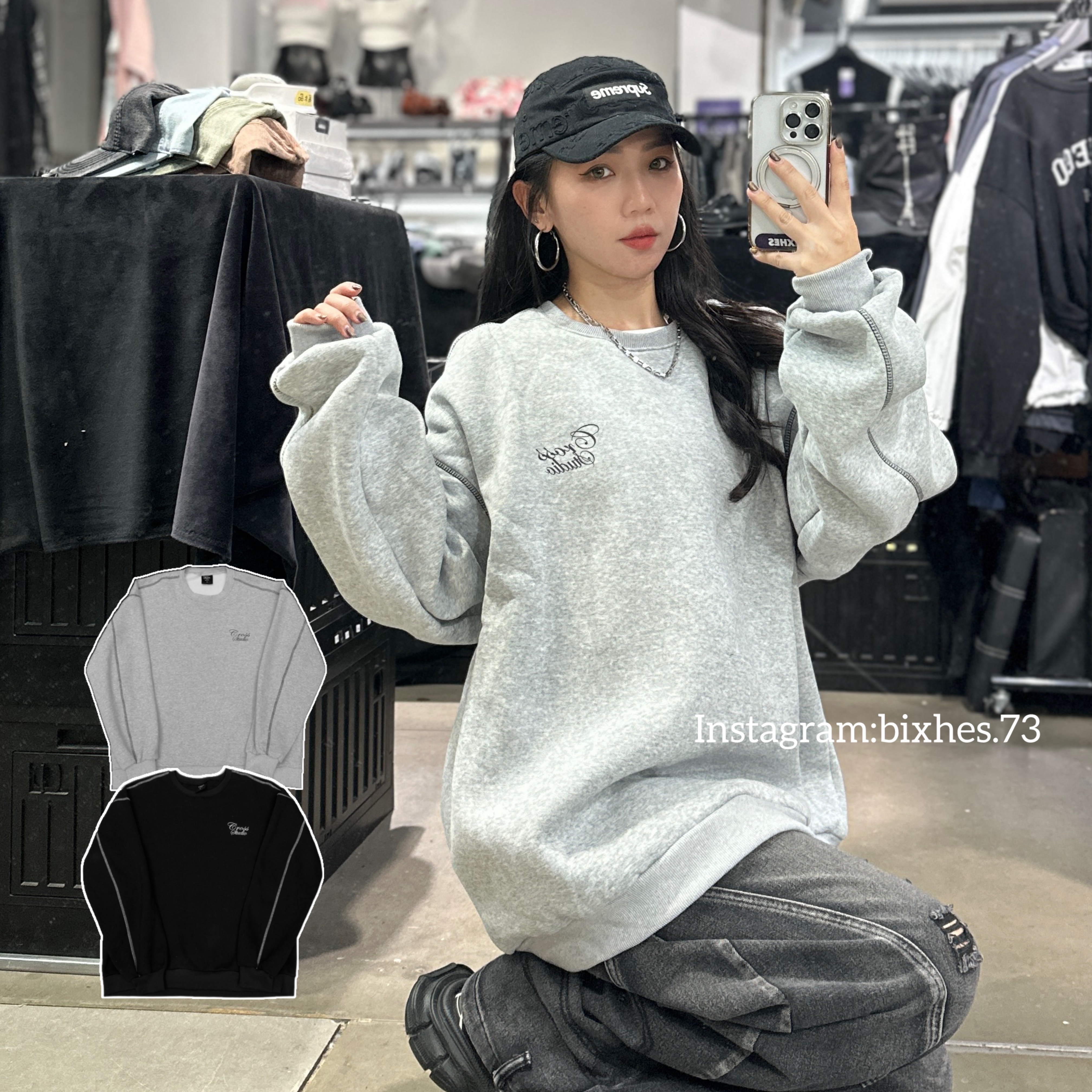 車線背草字刷毛大學T(B00055)