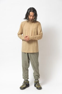 ATELIER BLUEBOTTLE MOCK-LONG SLEEVES 2023 ABBT0001 LARK BEIGE