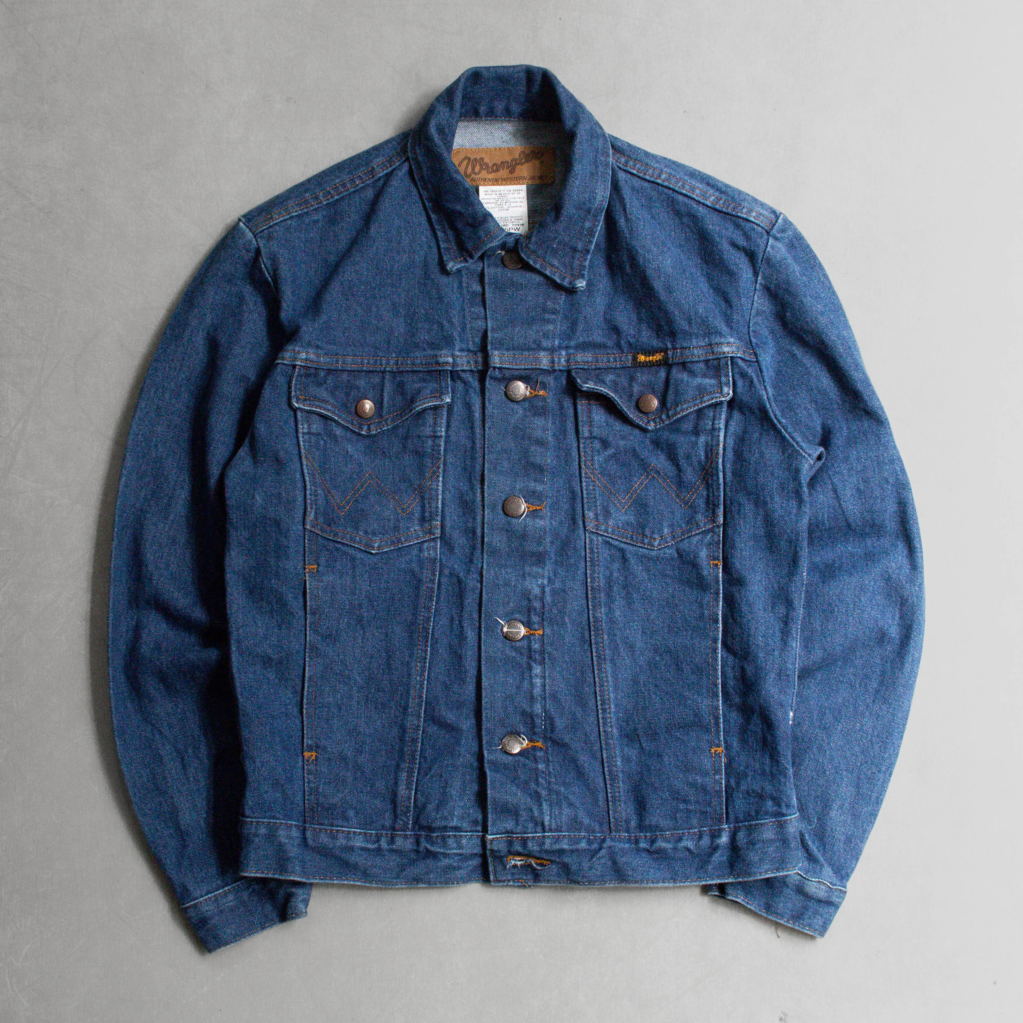 90S WRANGLER DENIM TRUCKER JACKET 美國 深藍 丹寧 外套 夾克