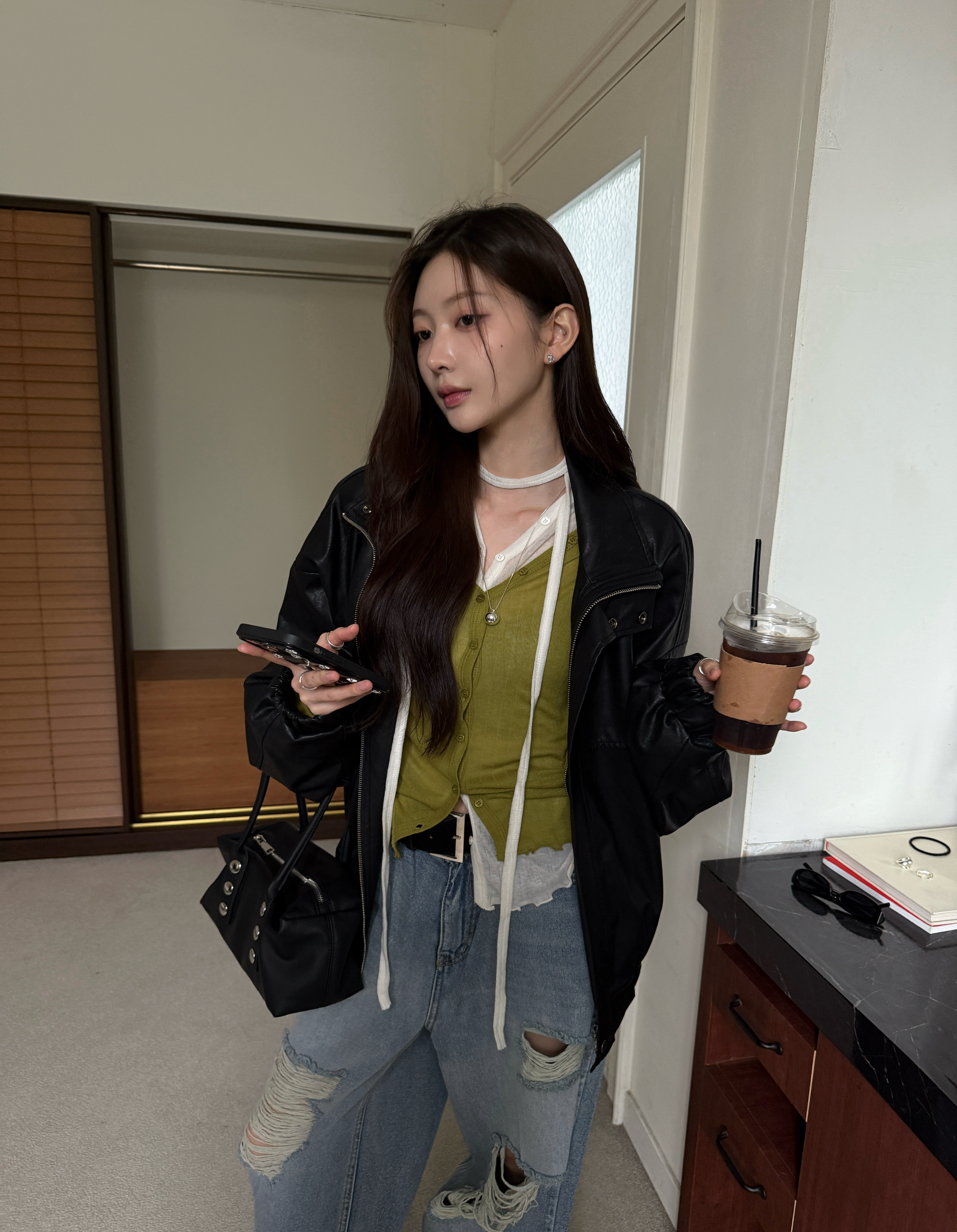 【現貨】D05 Wool多變化織衫 (萊姆綠)