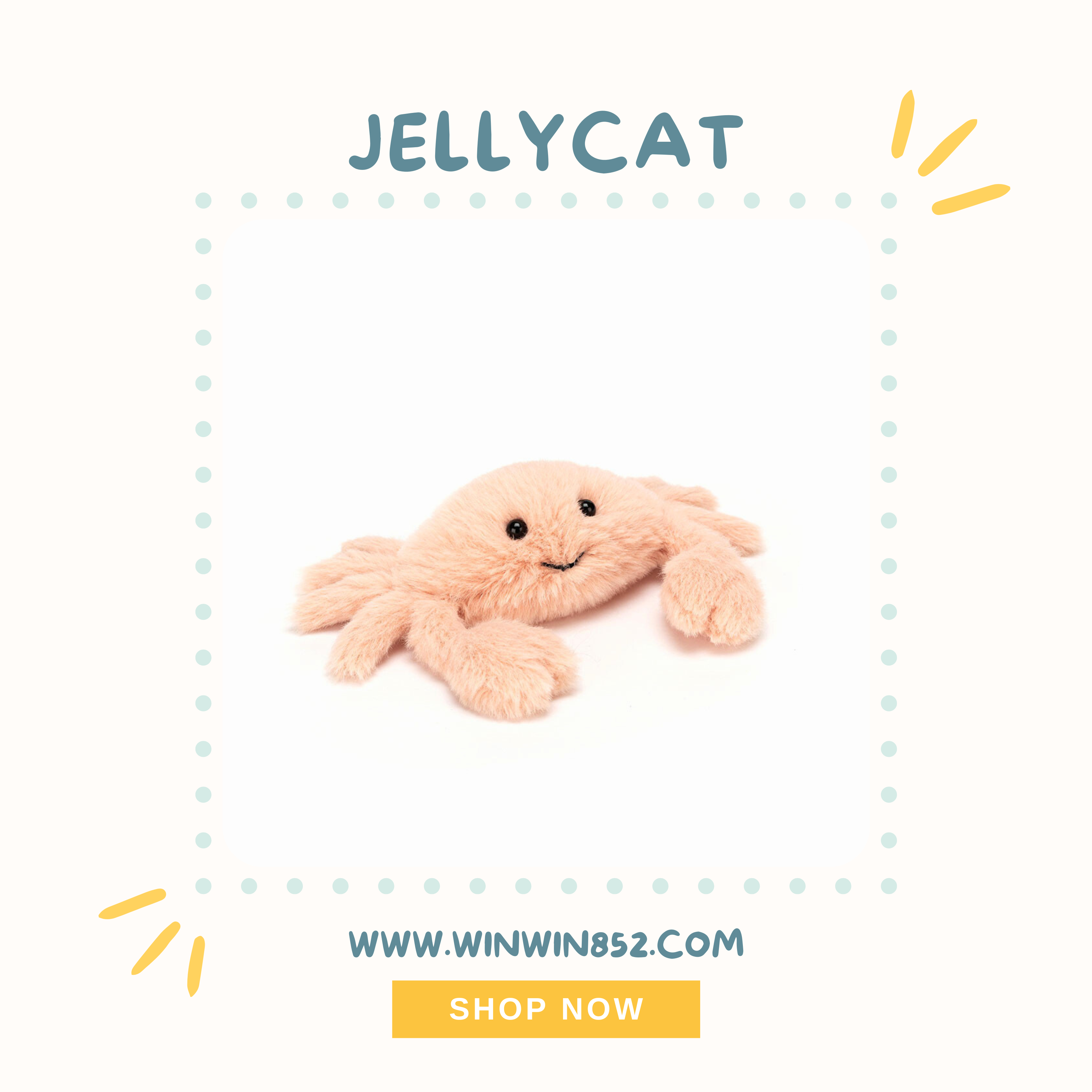 Jellycat Fluffy Crab
