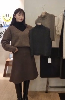 LF5228 高領美麗諾羊毛背心