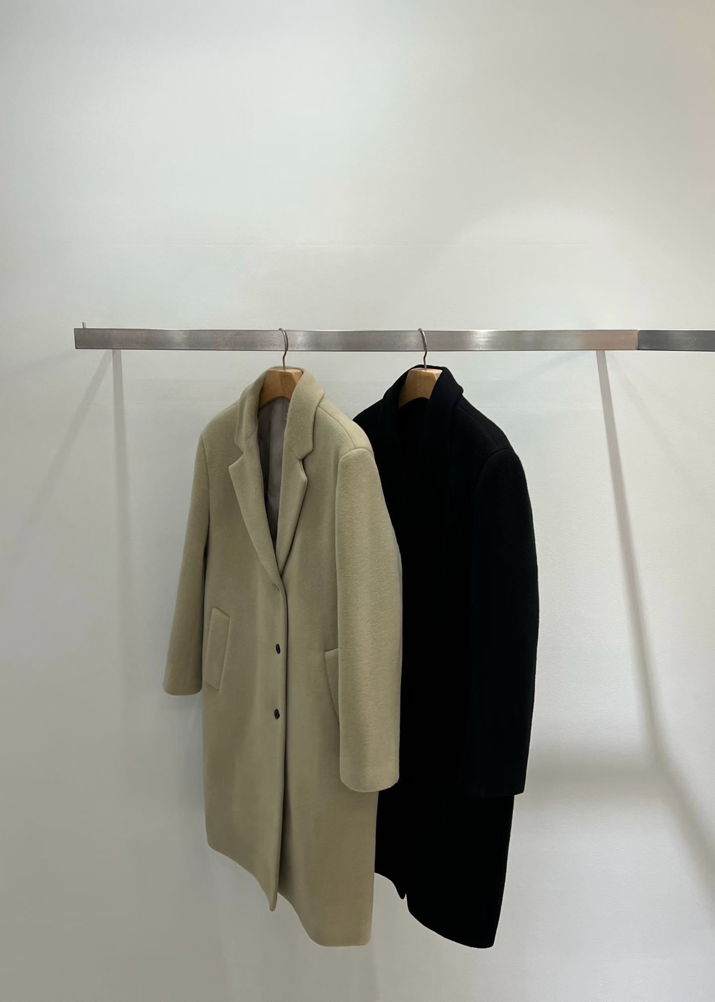 TT5236 灰系混羊絨長外套