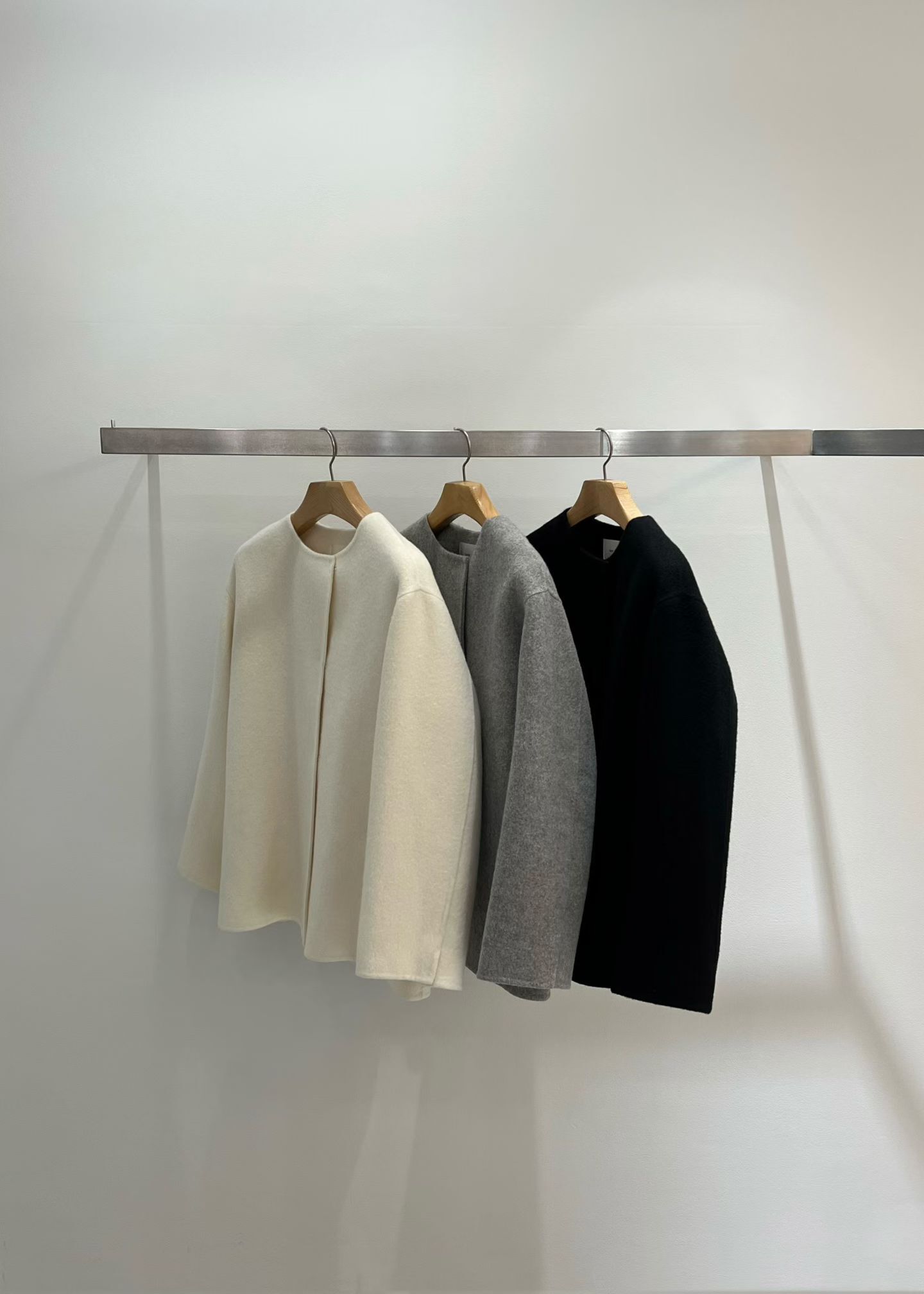 TT5245 混羊絨小圓領外套