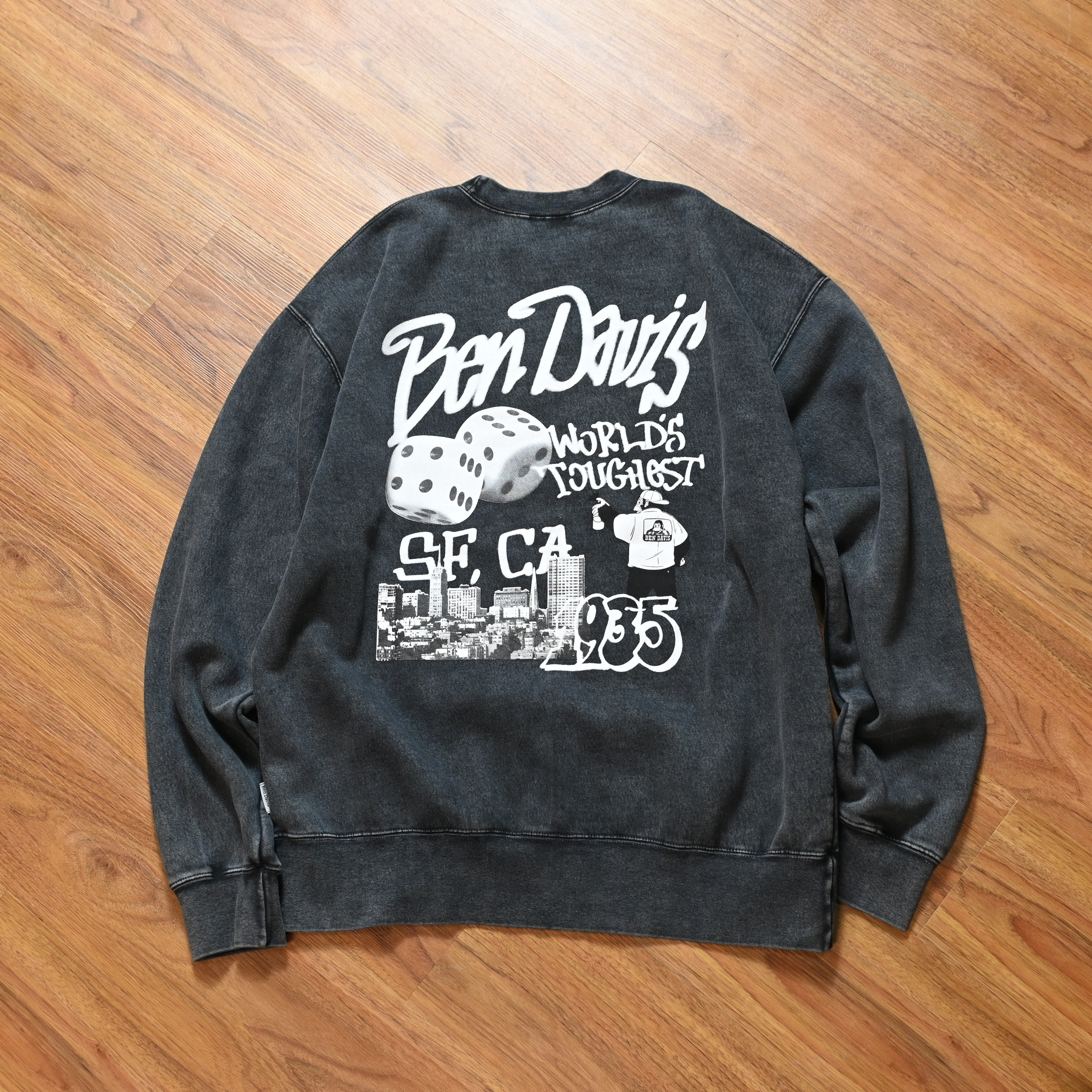 Ben Davis JP Tagging Faded Crew Sweat