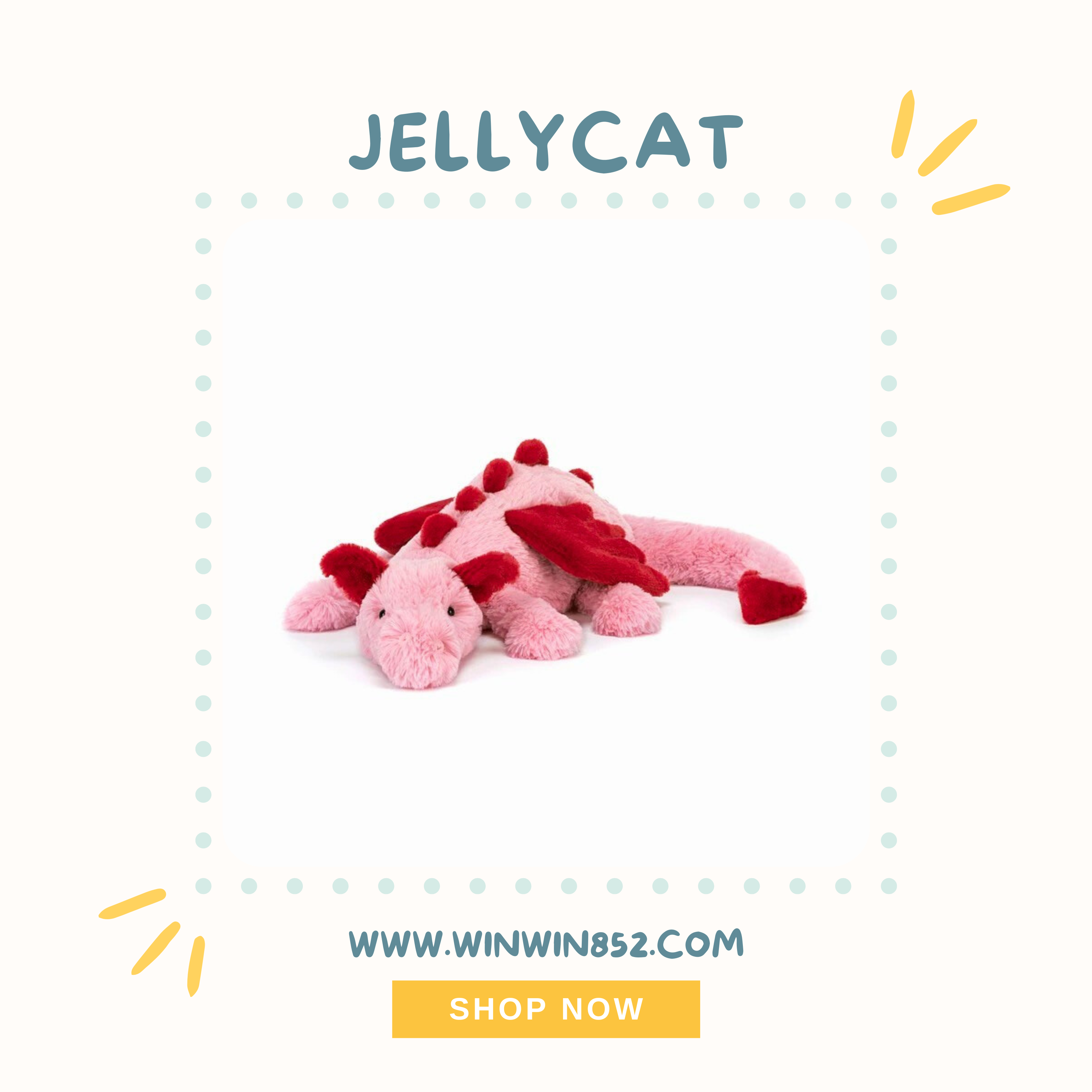 Jellycat Heart Dragon 50cm