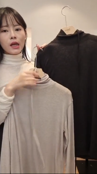 LF5220 人造絲高領束腰彈性上衣