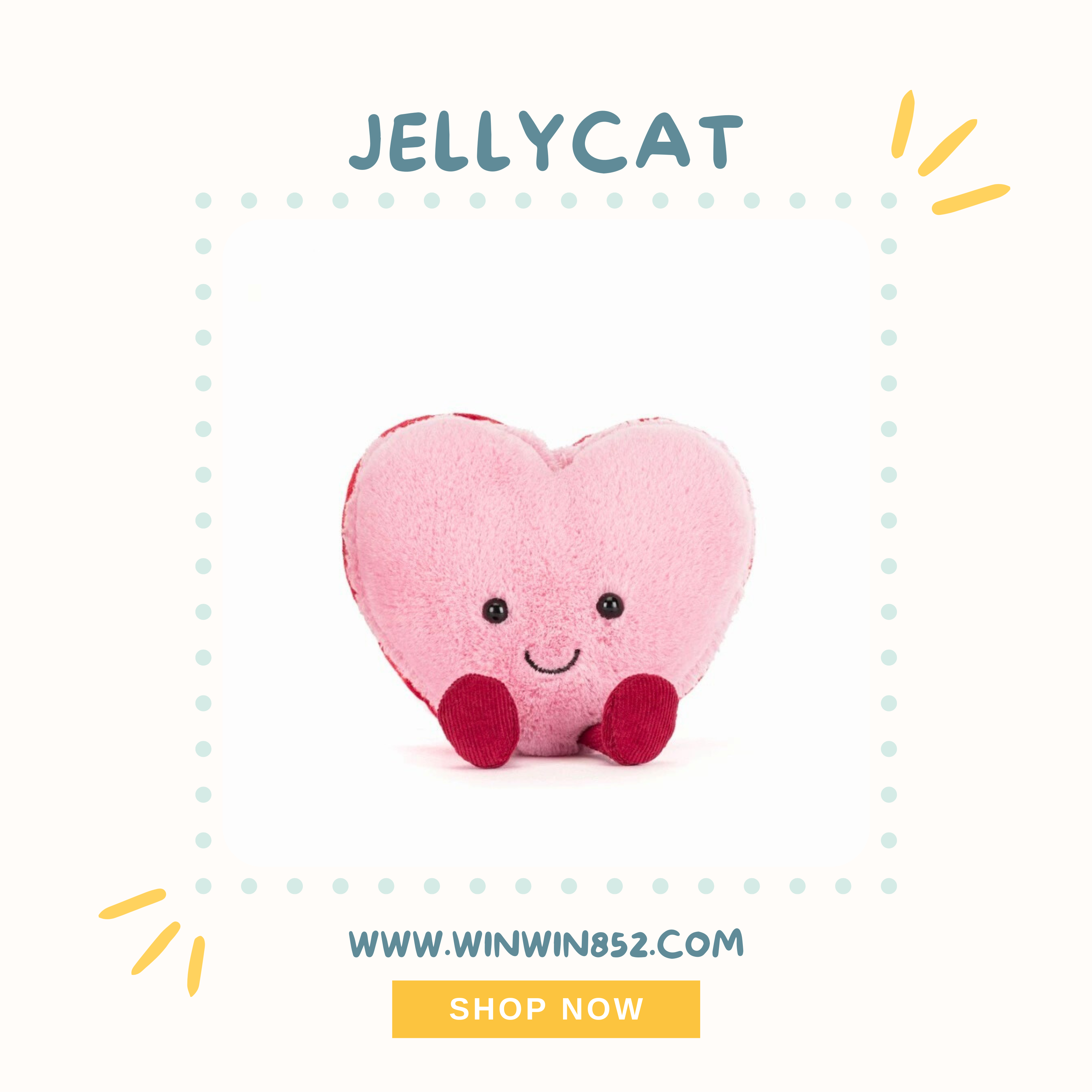 Jellycat Colette Heart Macaron