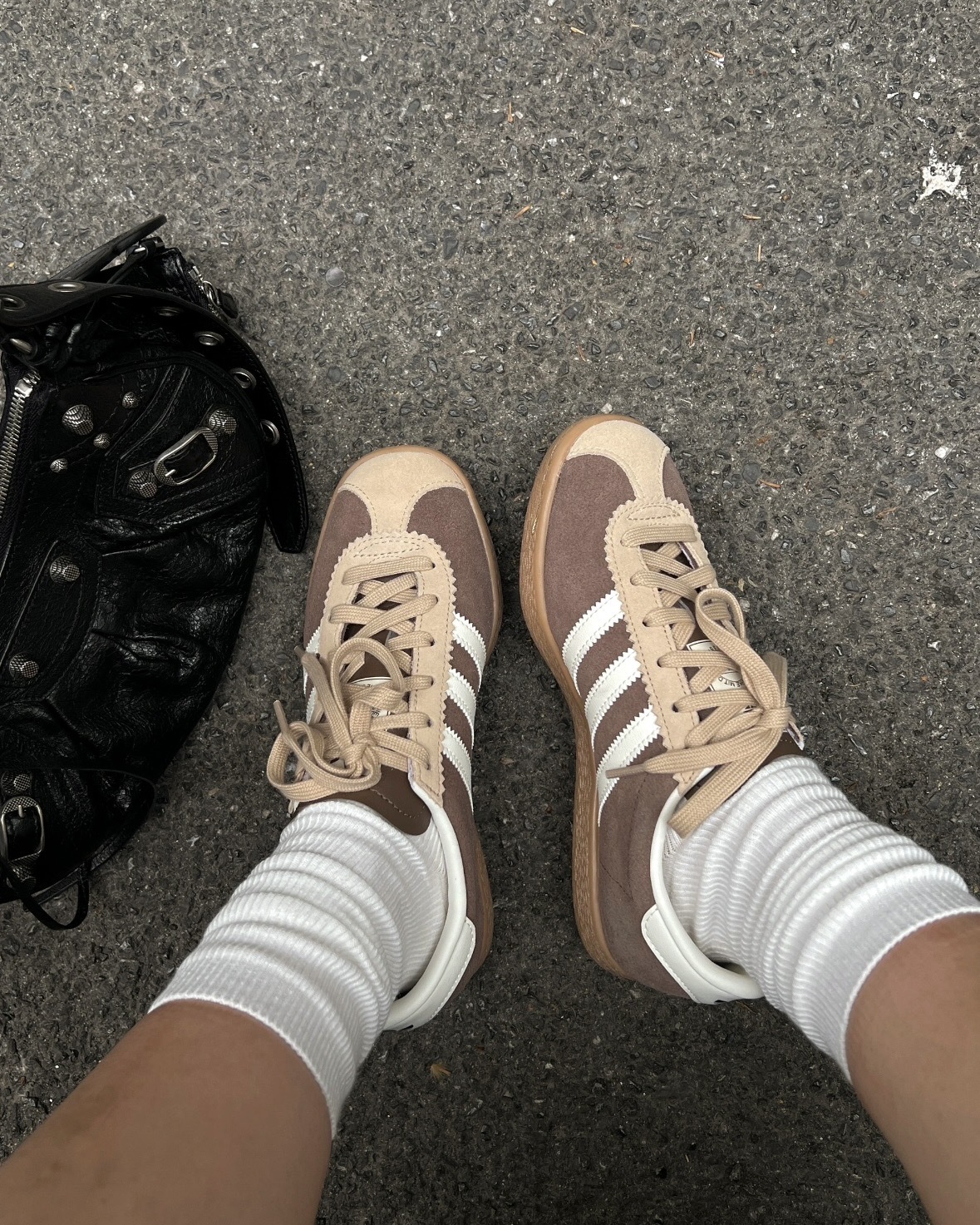 Adidas Originals Stadt 麂皮 薄底 德訓鞋 奶油可可