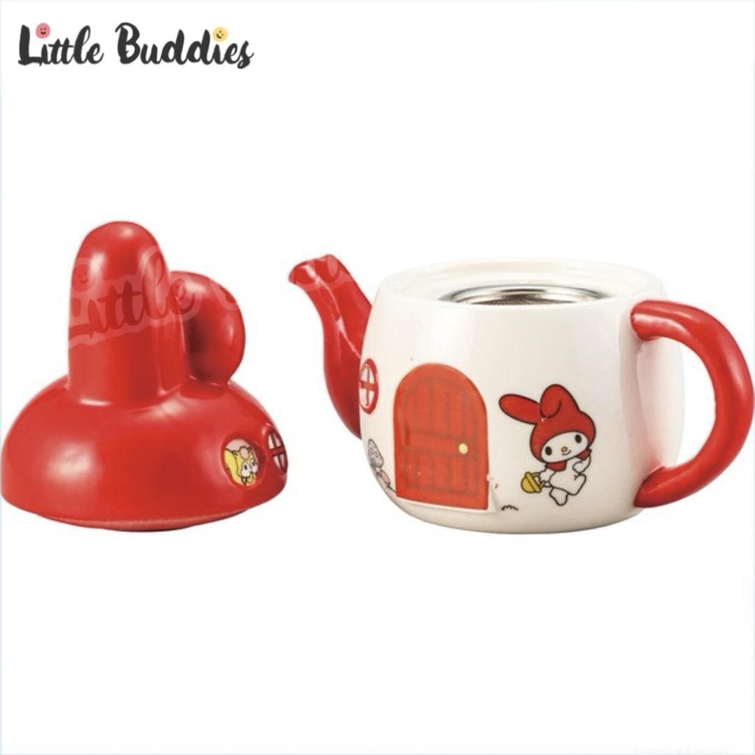 預購 日本 Sanrio My Melody 陶瓷系列 立體耳仔茶壺連茶隔