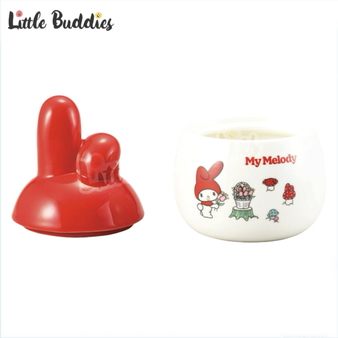 預購 日本 Sanrio My Melody 陶瓷系列 立體耳仔收納罌 糖果盒