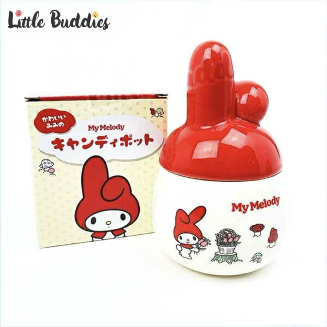 預購 日本 Sanrio My Melody 陶瓷系列 立體耳仔收納罌 糖果盒