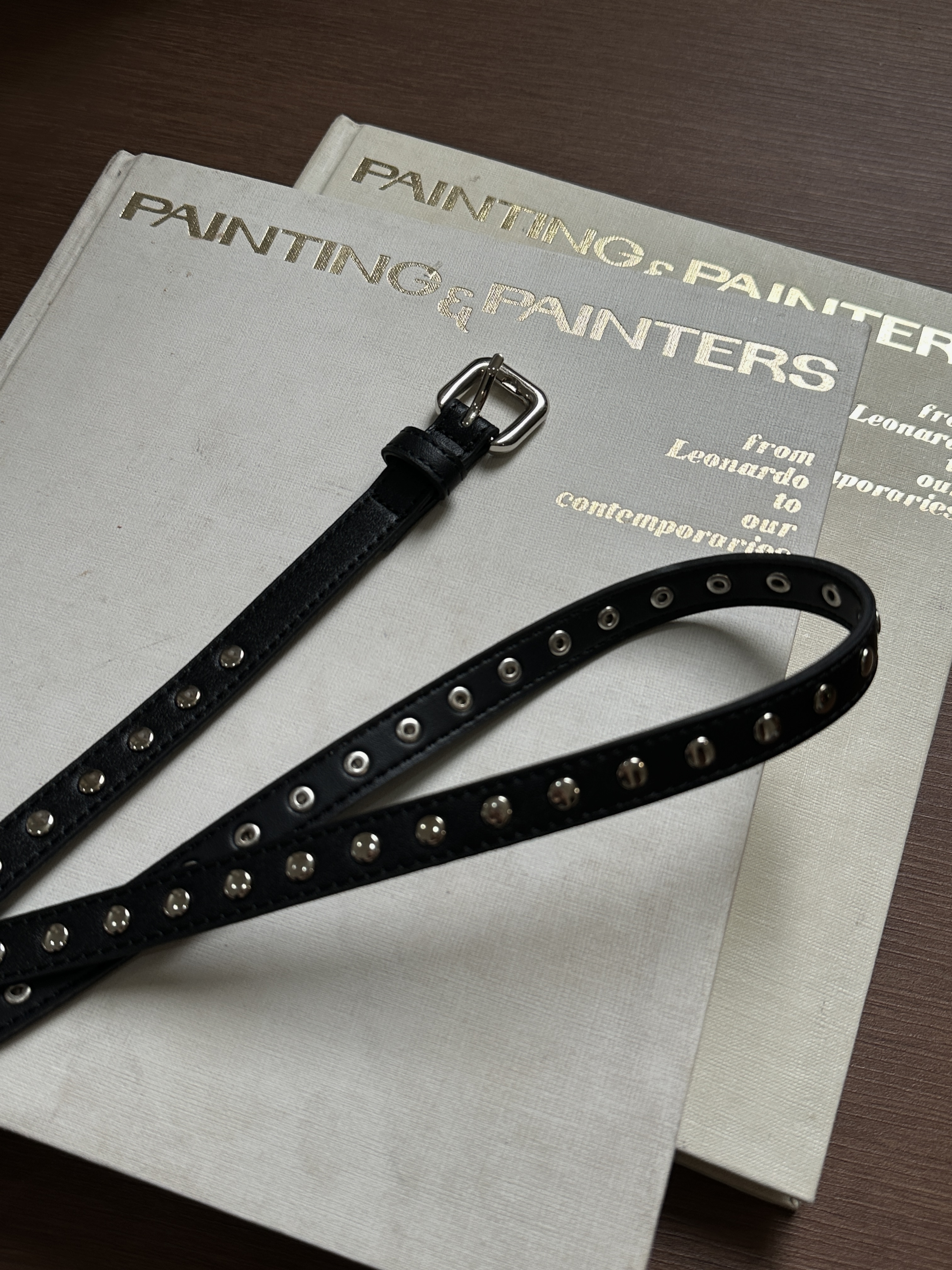 D27 時髦完成度++雙線卯釘皮帶