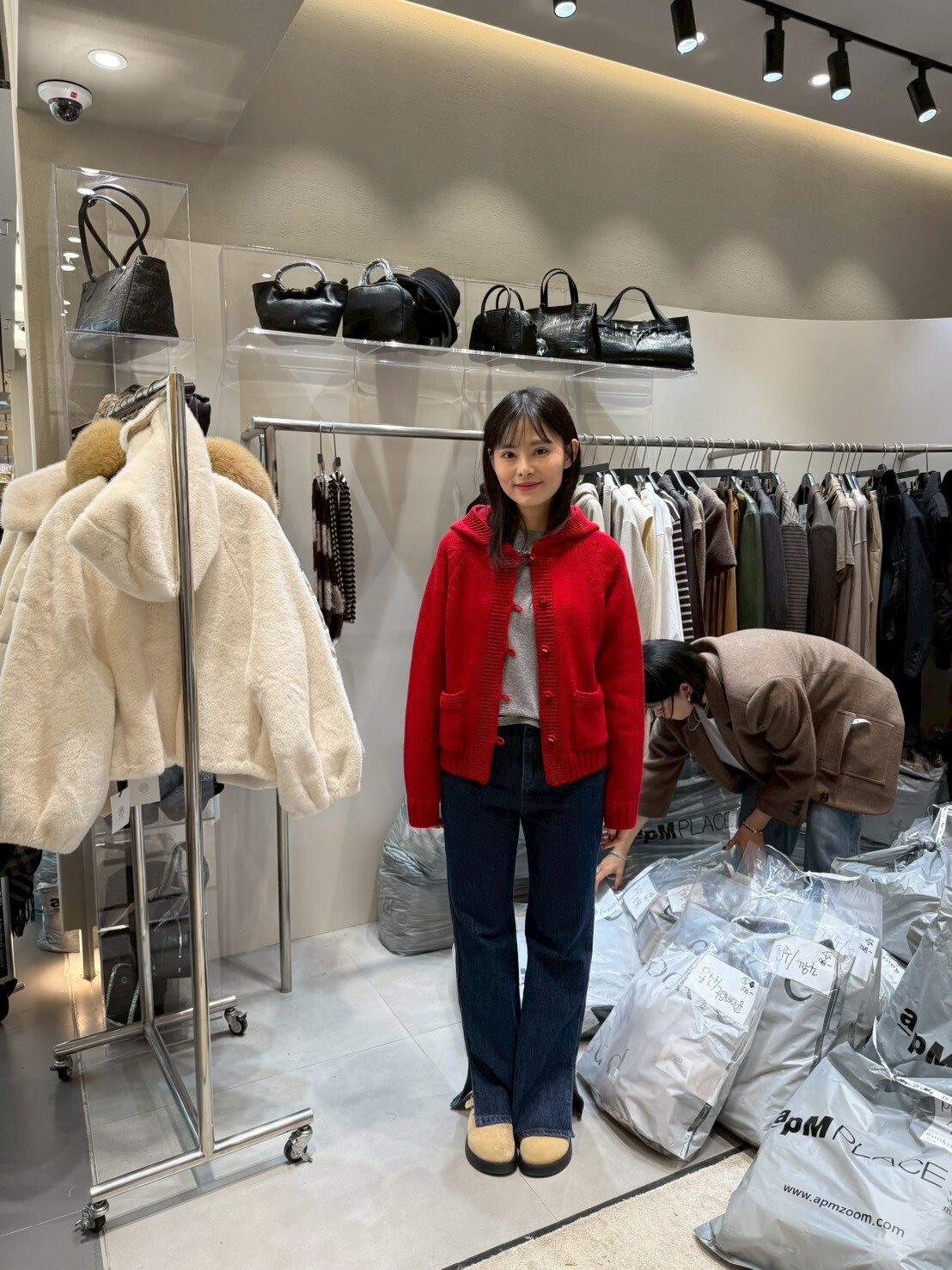 RB5248 羊毛混紡連帽鈕扣外套