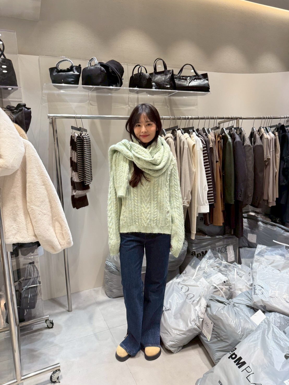 RB5234 閃閃麻花針織上衣