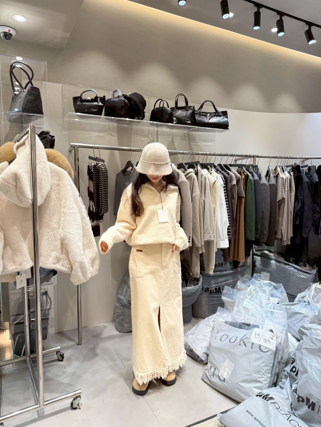 RB5214 半拉鍊扣針織上衣