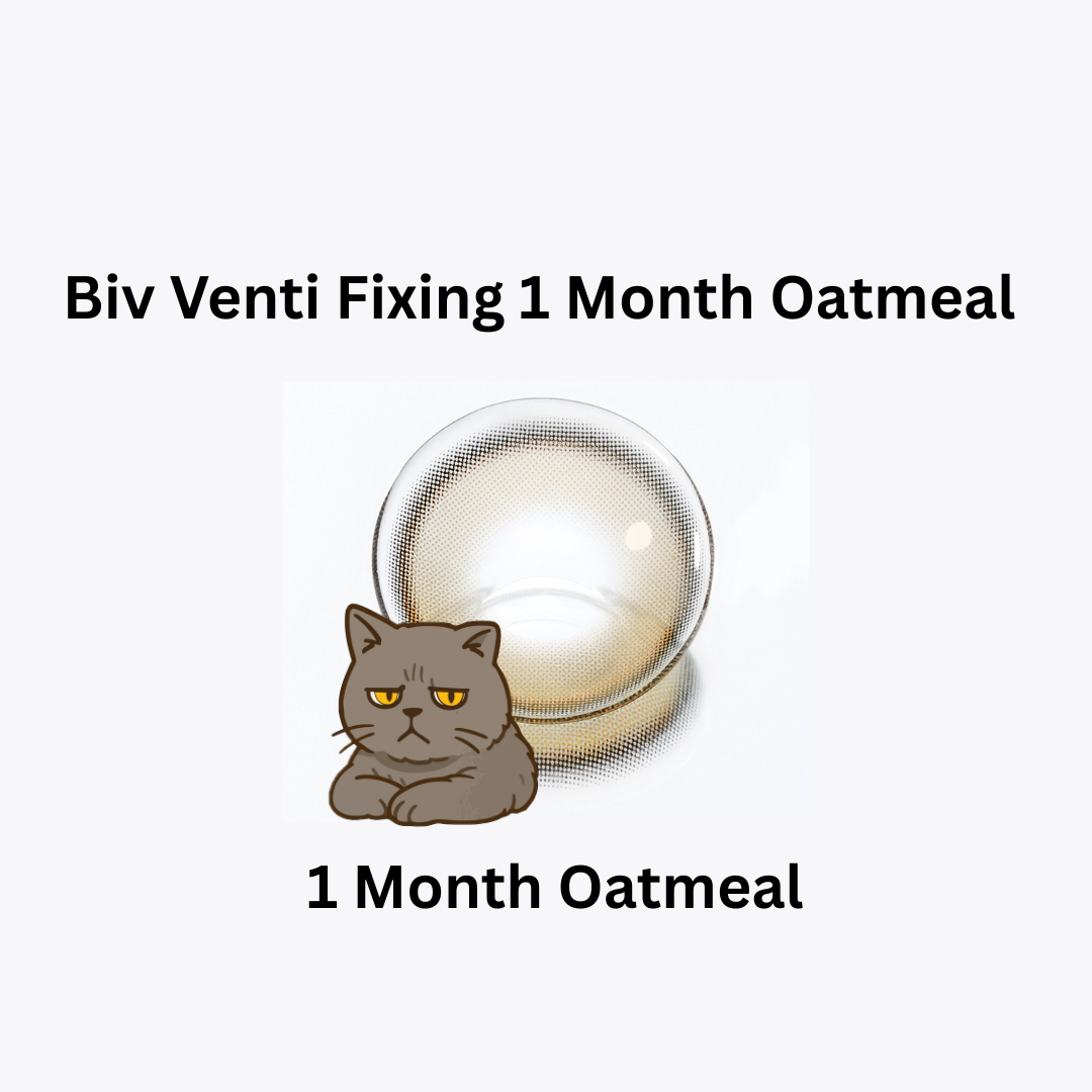 [月拋] FiPN Biv Venti Fixing 1 Month Oatmeal 矽水凝膠彩妝隱形眼鏡｜每盒2片