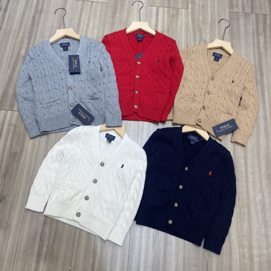 🐎𝐏𝐨𝐥𝐨 𝐑𝐚𝐥𝐩𝐡 𝐋𝐚𝐮𝐫𝐞𝐧 麻花針織V領外套 親子裝 現貨
