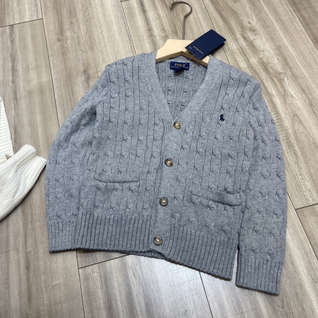 🐎𝐏𝐨𝐥𝐨 𝐑𝐚𝐥𝐩𝐡 𝐋𝐚𝐮𝐫𝐞𝐧 麻花針織V領外套 親子裝 現貨