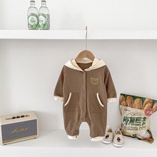 小熊連帽爬服